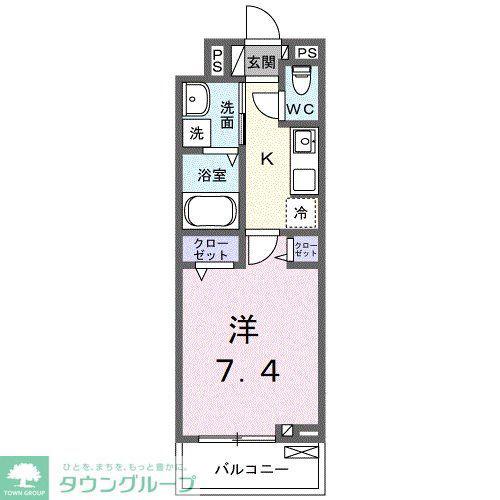 スプレンドーレ(1K/3階)の間取り写真