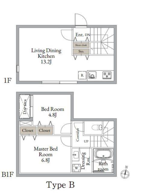 LIVEFLAT東高円寺II(2LDK/1階)の間取り写真