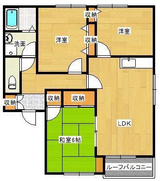 グラン・ディアス(3LDK/2階)の間取り写真