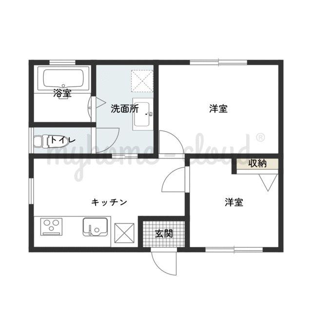 REI保土ヶ谷(2K/1階)の間取り写真