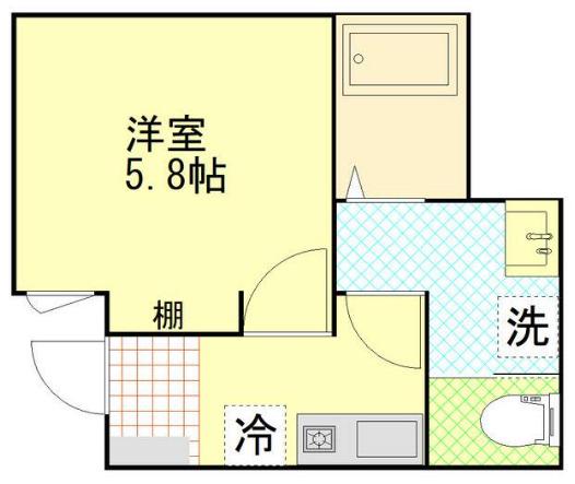 パレス新横浜(1K/1階)の間取り写真