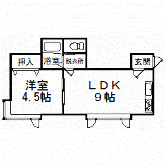 ジョイコートゆうゆう(1LDK/2階)の間取り写真