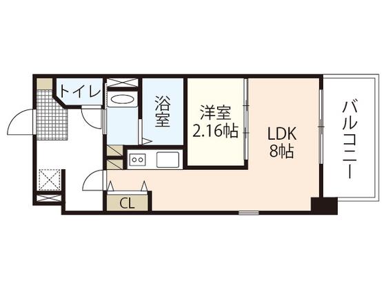 AXIS BLD(1LDK/8階)の間取り写真