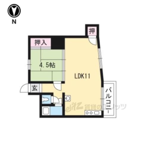 石川ビル(2LDK/2階)の間取り写真