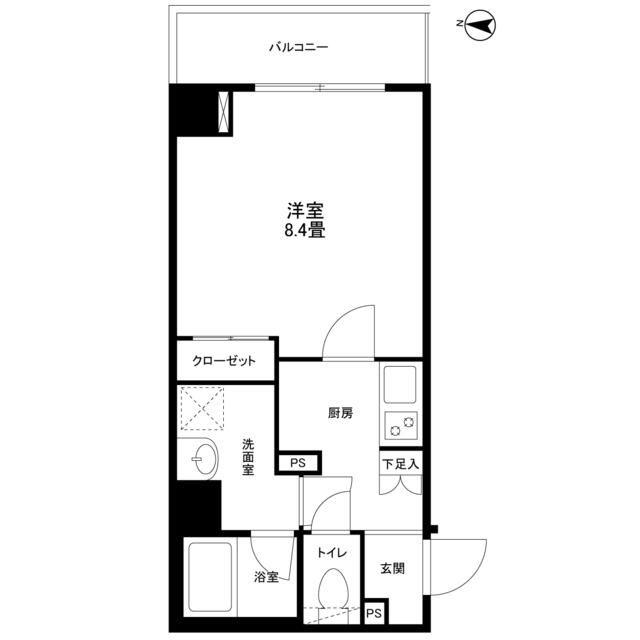 ルミエール門前仲町(1K/5階)の間取り写真