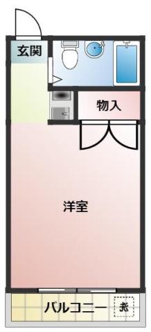FITSビル段原南(ワンルーム/6階)の間取り写真