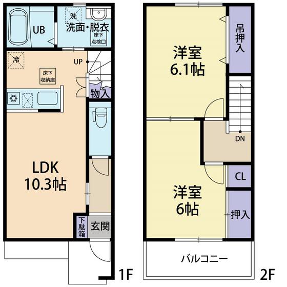 CASA FORESTA(2LDK/1階)の間取り写真