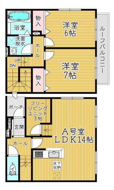 プリムヴェール(2LDK/1階)の間取り写真
