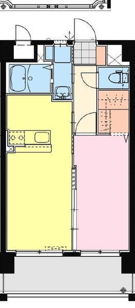 SKY DESIGNⅡ(1LDK/4階)の間取り写真