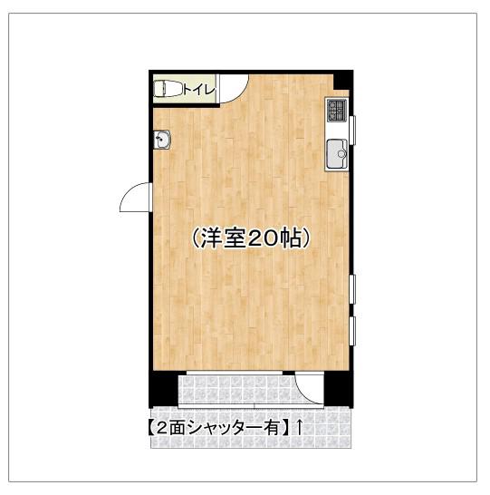 新生コーポ(ワンルーム/1階)の間取り写真