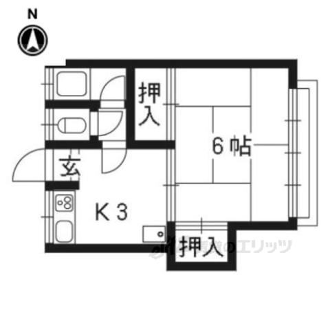 内外ビルディング(1K/4階)の間取り写真