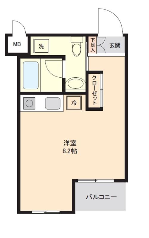 セントパレス鷺沼(ワンルーム/3階)の間取り写真