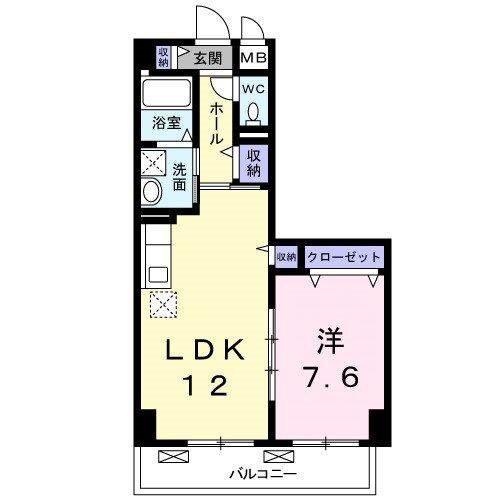 グランユニゾン(1LDK/1階)の間取り写真
