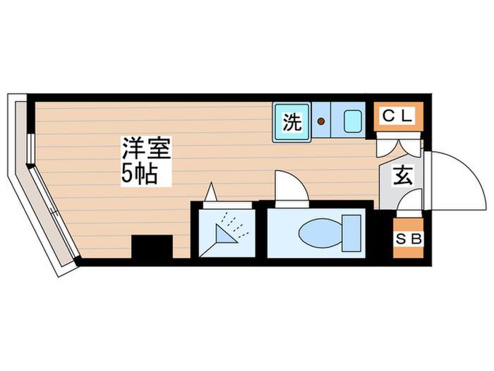センチュリー国分寺(ワンルーム/2階)の間取り写真