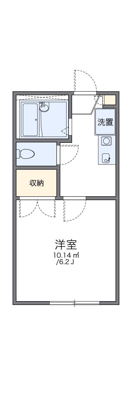 レオパレスナカムラII(1K/2階)の間取り写真