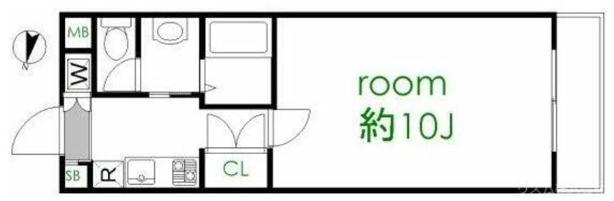ルーブル芦花公園(1K/4階)の間取り写真
