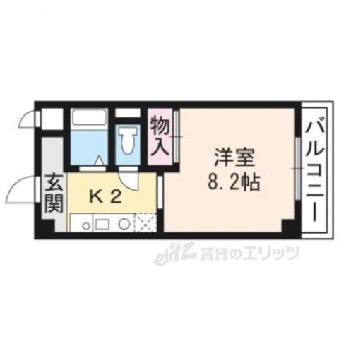 第2コーポ朝倉(1K/2階)の間取り写真