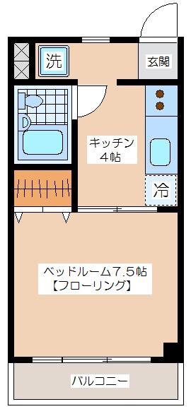 メゾンドール新代田ビル(1K/3階)の間取り写真