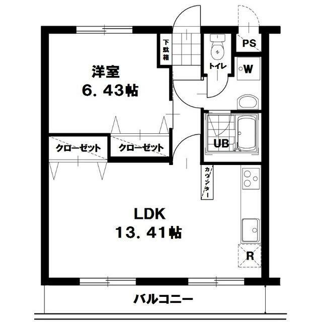 リバティーニュー祖師谷(1LDK/3階)の間取り写真