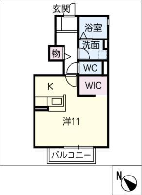 サニーホームズ21(ワンルーム/1階)の間取り写真