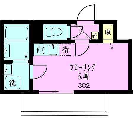 マイライフガーデンPART.3(ワンルーム/3階)の間取り写真