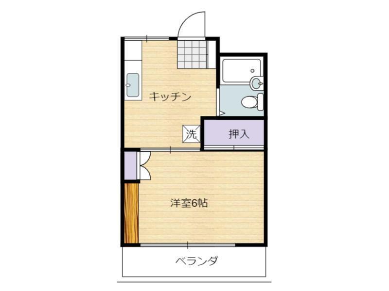 コーポしろ(1DK/1階)の間取り写真