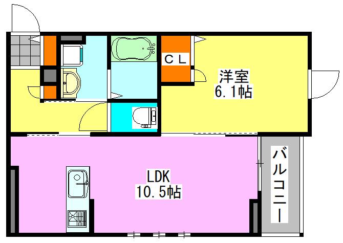 メログラーノ(1LDK/2階)の間取り写真