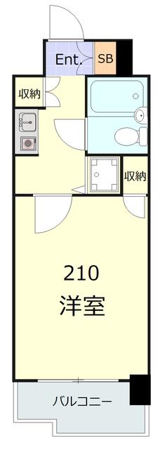 ライオンズマンション東墨田(1K/2階)の間取り写真