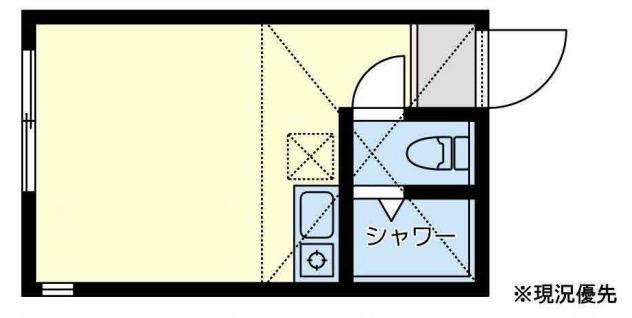 ユナイト鶴見シャンティー2ND(ワンルーム/1階)の間取り写真
