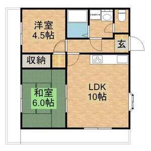 ABCライフ東岸和田(2LDK/2階)の間取り写真