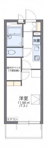 レオパレス豊田朝日ヶ丘(1K/3階)の間取り写真