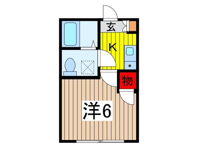 ラウレア蕨北町(1K/1階)の間取り写真