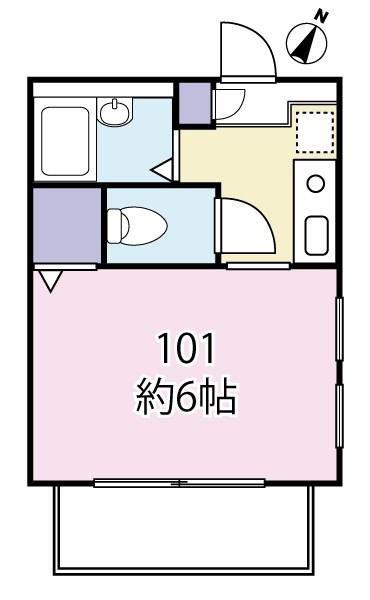 エトワール・モリ(1K/1階)の間取り写真