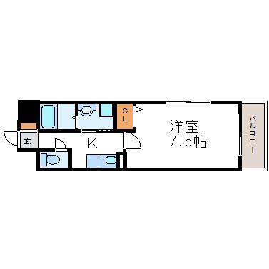 カーサミーオ(1K/2階)の間取り写真