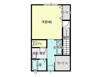 メイプルハイツ(1K/2階)の間取り写真