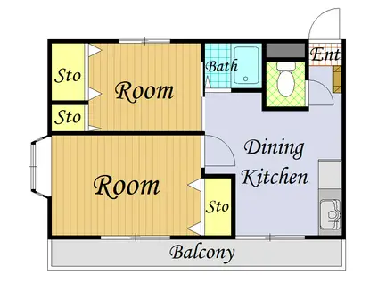 エティーイマイ(2DK/3階)の間取り写真