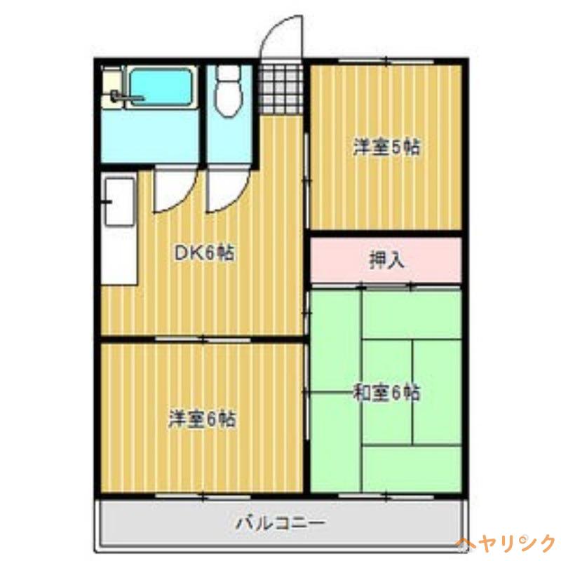 第2柴田ビル(3DK/4階)の間取り写真