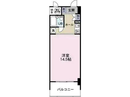 夏井ケ浜リゾートマンション(ワンルーム/2階)の間取り写真