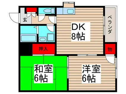 AKマンションIII(2DK/4階)の間取り写真
