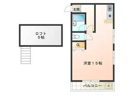 ラベンダーハイツ(ワンルーム/3階)の間取り写真