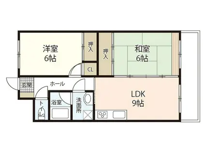 グリーンパーク橋本(2LDK/2階)の間取り写真