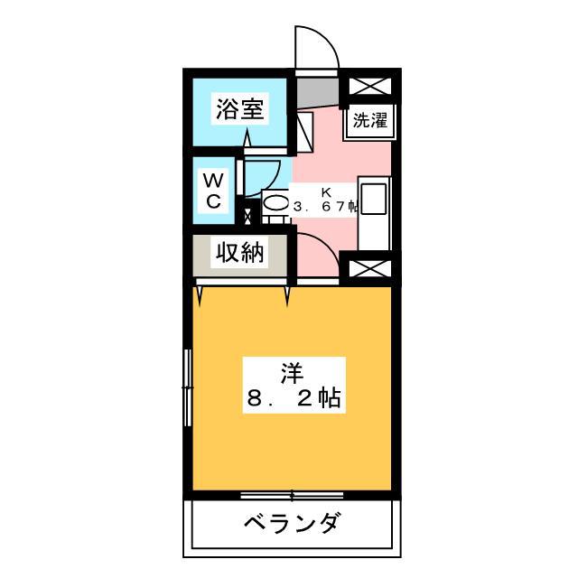 リーフグリーン(1K/3階)の間取り写真