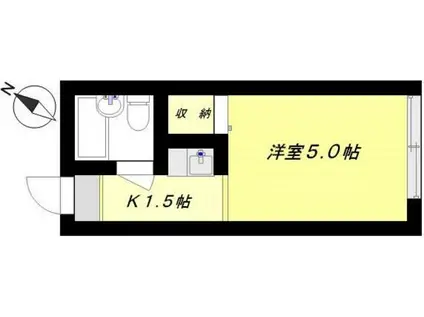 ヴィラ・ビアンカ(1K/1階)の間取り写真