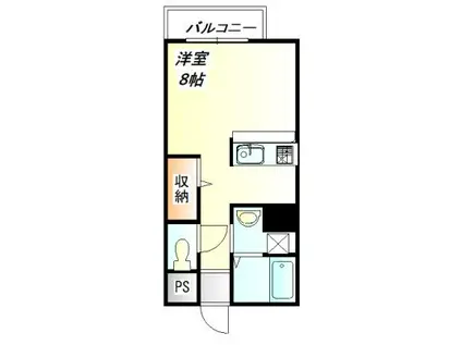 アトム南が丘(ワンルーム/2階)の間取り写真