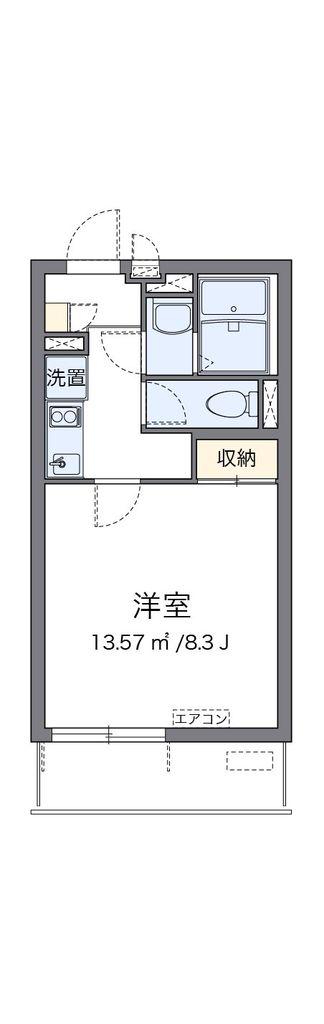 クレイノスペルデライト(1K/3階)の間取り写真
