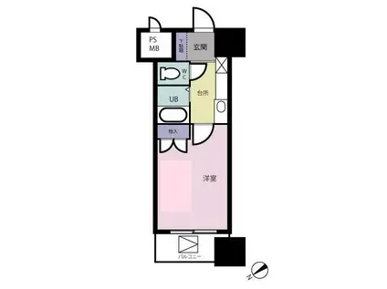 セントヒルズ盛岡(1K/7階)の間取り写真