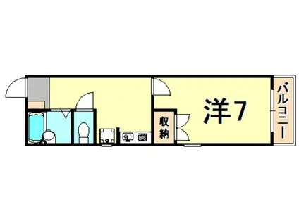 サイラント神呪(1K/1階)の間取り写真