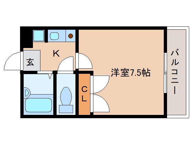 レオパレス冨田(1K/3階)の間取り写真