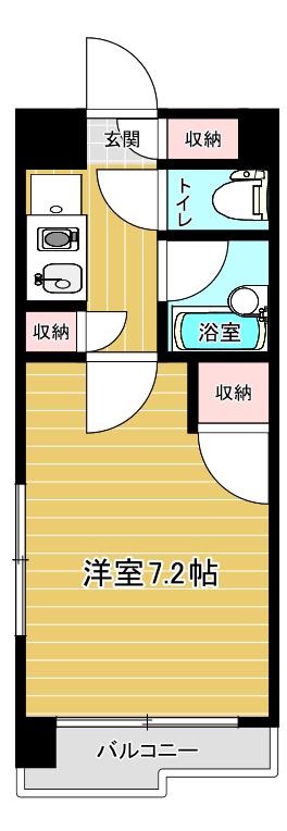 大南ビル(1K/2階)の間取り写真