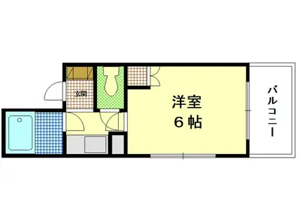 サンライズ矢賀B棟(1K/2階)の間取り写真